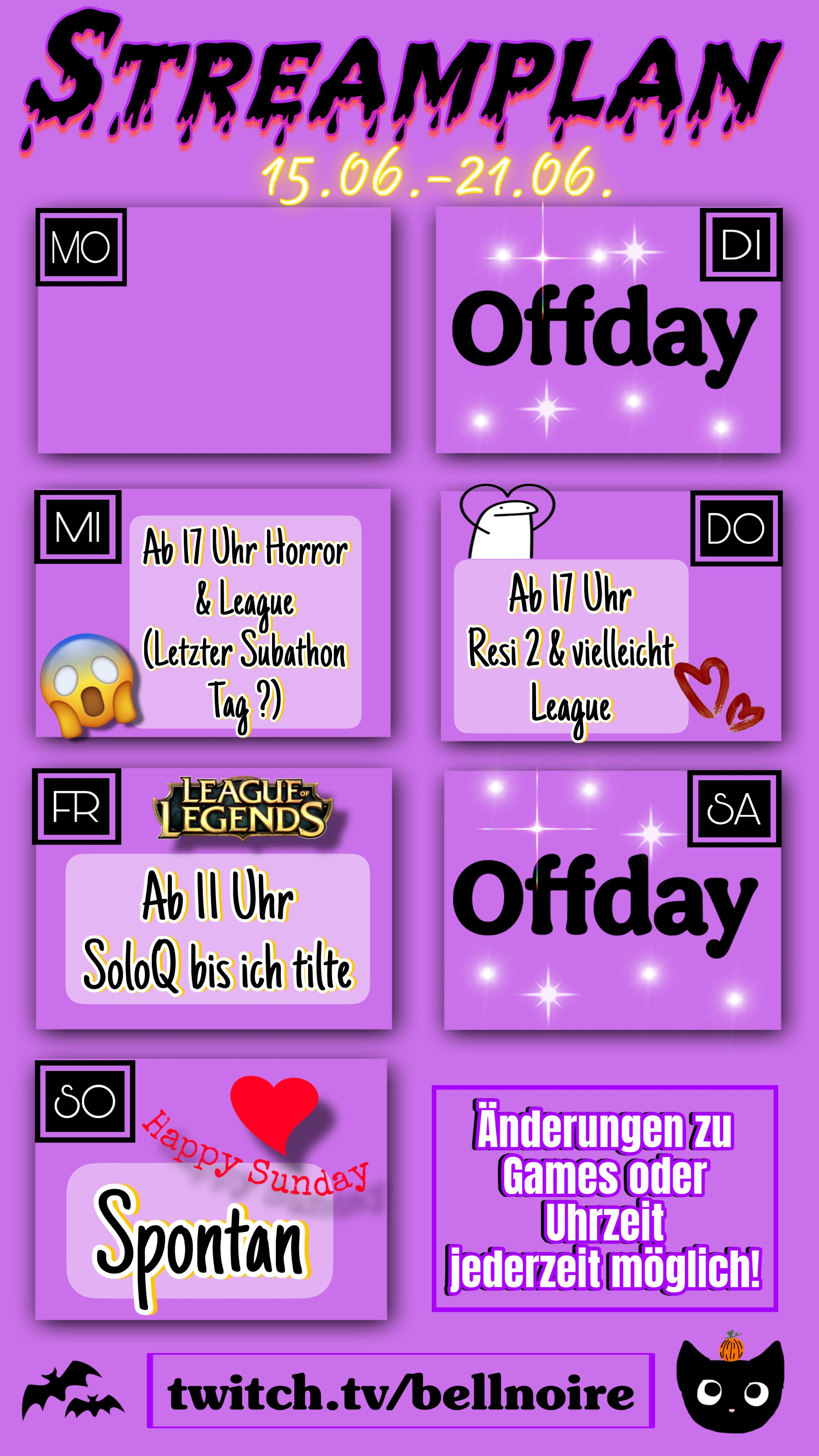 Aktueller Streamplan